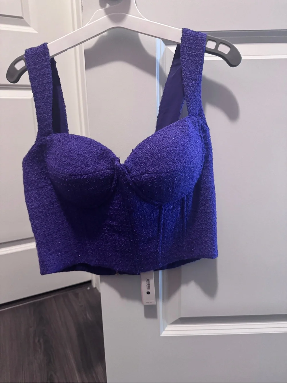 Aqua cropped bouclé